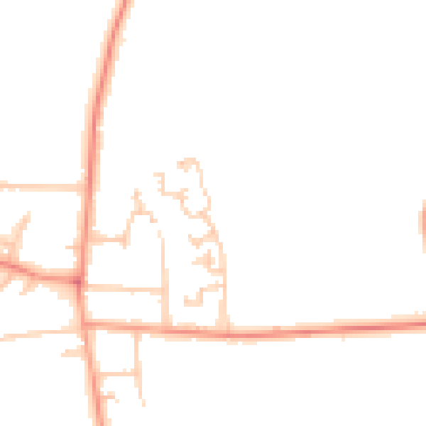 Daytime road noise heatmap for RH6 9GG