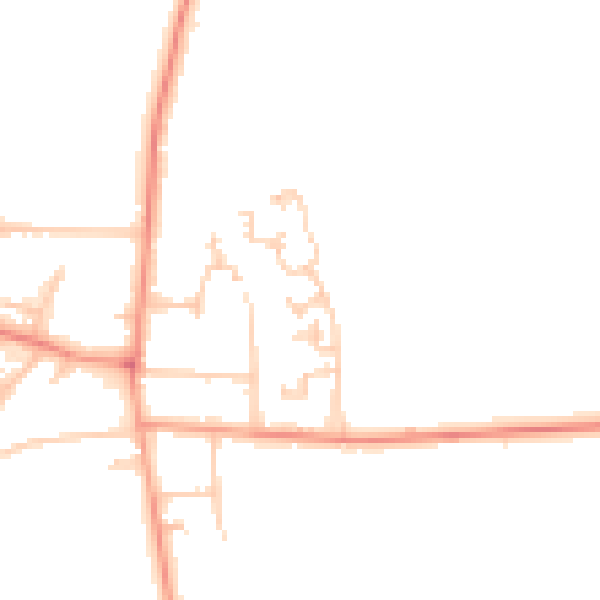 Daytime road noise heatmap for RH6 9GH