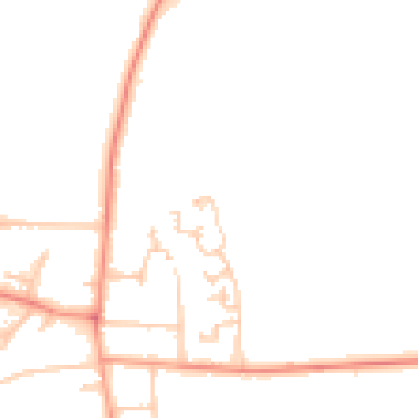 Daytime road noise heatmap for RH6 9GL