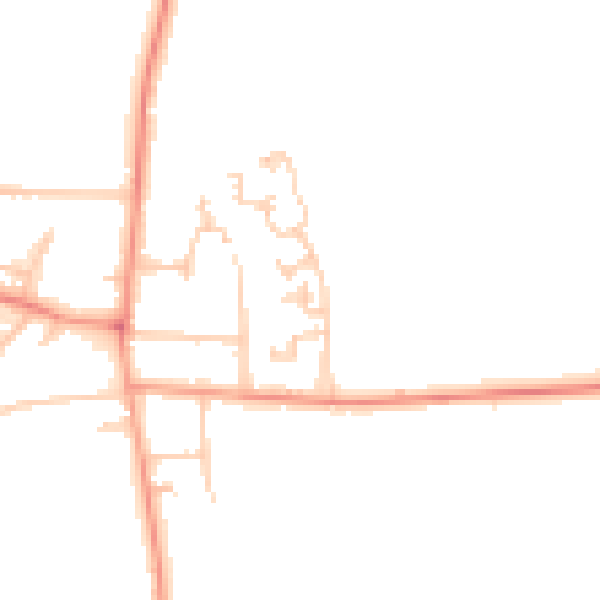 Daytime road noise heatmap for RH6 9GP