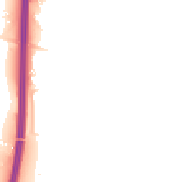 Night-time road noise heatmap for RH6 9NE
