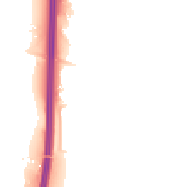 Night-time road noise heatmap for RH6 9NT