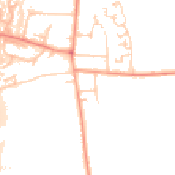 Daytime road noise heatmap for RH6 9PU