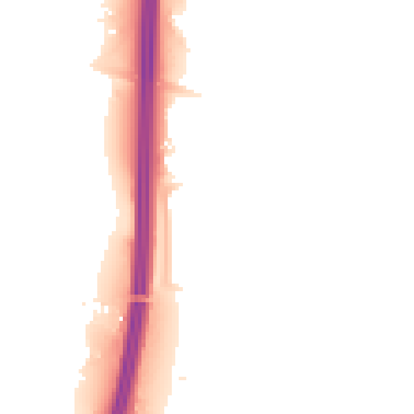 Night-time road noise heatmap for RH6 9QU