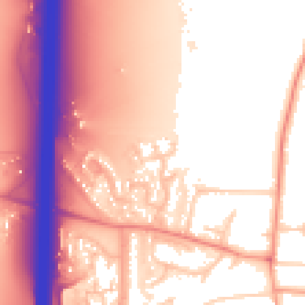 Daytime road noise heatmap for RH6 9QW