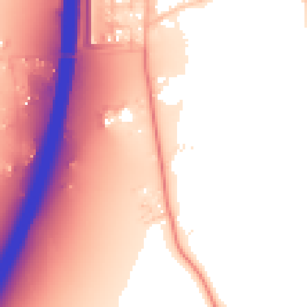 Daytime road noise heatmap for RH6 9RD