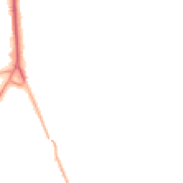 Night-time road noise heatmap for RH6 9TX