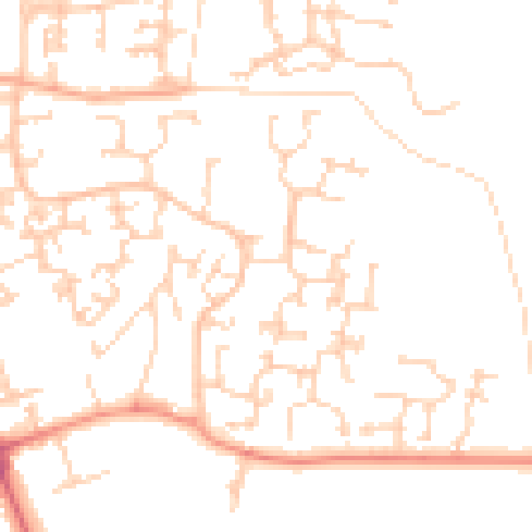 Daytime road noise heatmap for RH6 9XB
