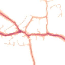 Daytime road noise heatmap for RH7 6AQ