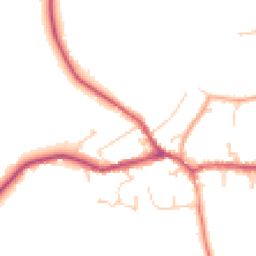Daytime road noise heatmap for RH7 6BS