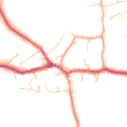 Daytime road noise heatmap for RH7 6EY