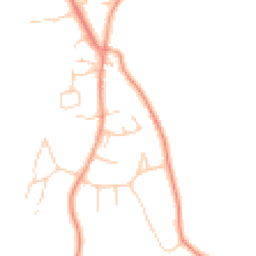 Daytime road noise heatmap for RH7 6PZ