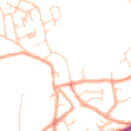 Daytime road noise heatmap for RH8 0AE