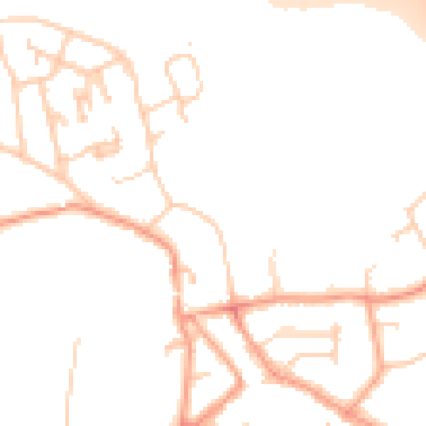 Daytime road noise heatmap for RH8 0AG
