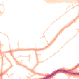 Daytime road noise heatmap for RH8 0AH