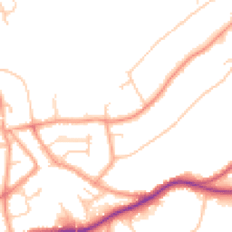 Daytime road noise heatmap for RH8 0AJ