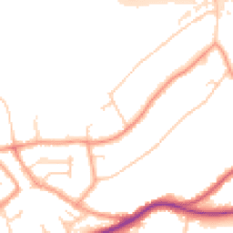 Daytime road noise heatmap for RH8 0AL
