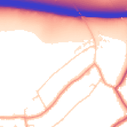 Daytime road noise heatmap for RH8 0AN