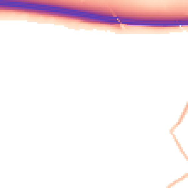 Night-time road noise heatmap for RH8 0AN