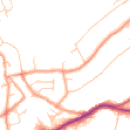 Daytime road noise heatmap for RH8 0AS
