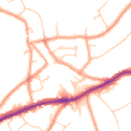 Daytime road noise heatmap for RH8 0AX