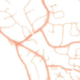 Daytime road noise heatmap for RH8 0BA