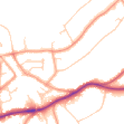 Daytime road noise heatmap for RH8 0BH