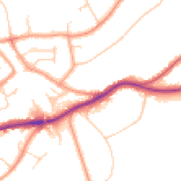 Daytime road noise heatmap for RH8 0BL
