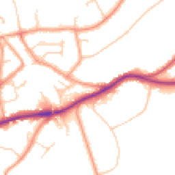 Daytime road noise heatmap for RH8 0BN