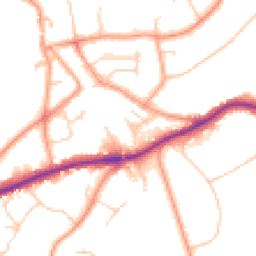 Daytime road noise heatmap for RH8 0BP