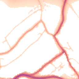 Daytime road noise heatmap for RH8 0BZ