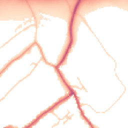 Daytime road noise heatmap for RH8 0DF