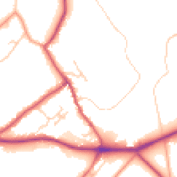 Daytime road noise heatmap for RH8 0DL