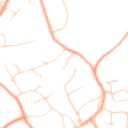 Daytime road noise heatmap for RH8 0DN