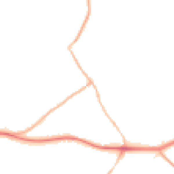 Night-time road noise heatmap for RH8 0DP