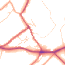 Daytime road noise heatmap for RH8 0DR