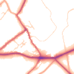 Daytime road noise heatmap for RH8 0DU