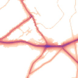 Daytime road noise heatmap for RH8 0DX