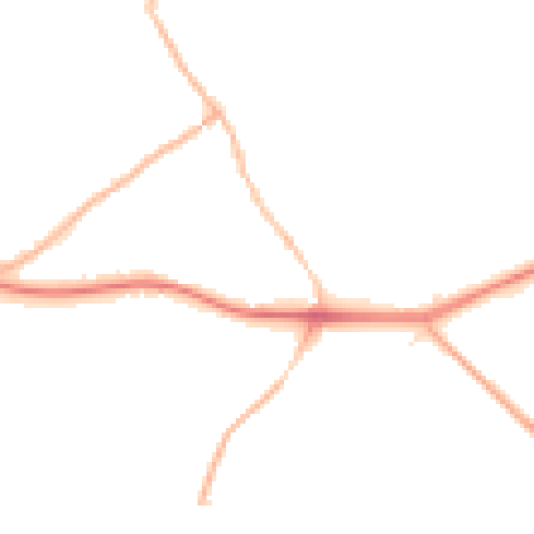 Night-time road noise heatmap for RH8 0DX