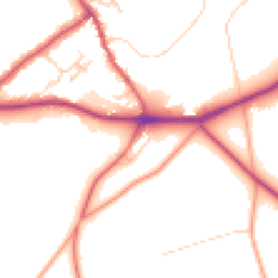 Daytime road noise heatmap for RH8 0EB