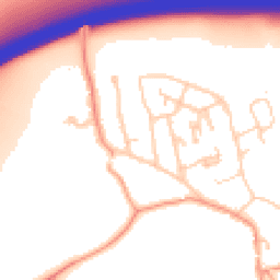 Daytime road noise heatmap for RH8 0EG