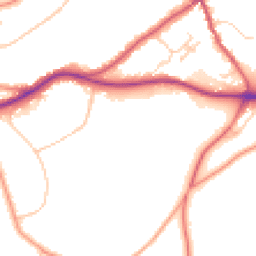 Daytime road noise heatmap for RH8 0EX
