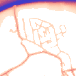 Daytime road noise heatmap for RH8 0LP