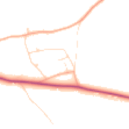Daytime road noise heatmap for RH8 0TJ