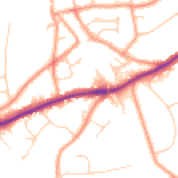 Daytime road noise heatmap for RH8 9AE