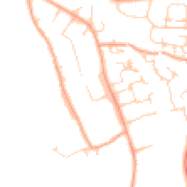 Daytime road noise heatmap for RH8 9BJ