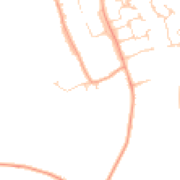 Daytime road noise heatmap for RH8 9BW