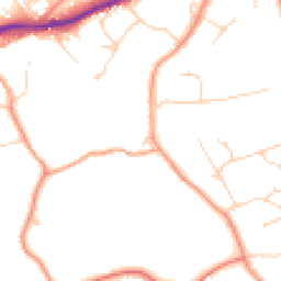 Daytime road noise heatmap for RH8 9EN