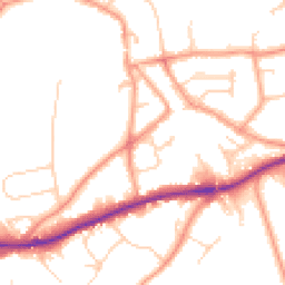 Daytime road noise heatmap for RH8 9EP