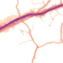 Daytime road noise heatmap for RH8 9FN
